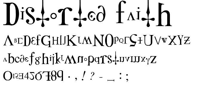Distorted Faith font